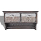 Wandschap 60X23,5X33 Cm Paulowniahout Bruin