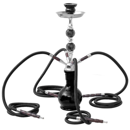 Waterpijp Shisha Met 4 Slangen Zwart