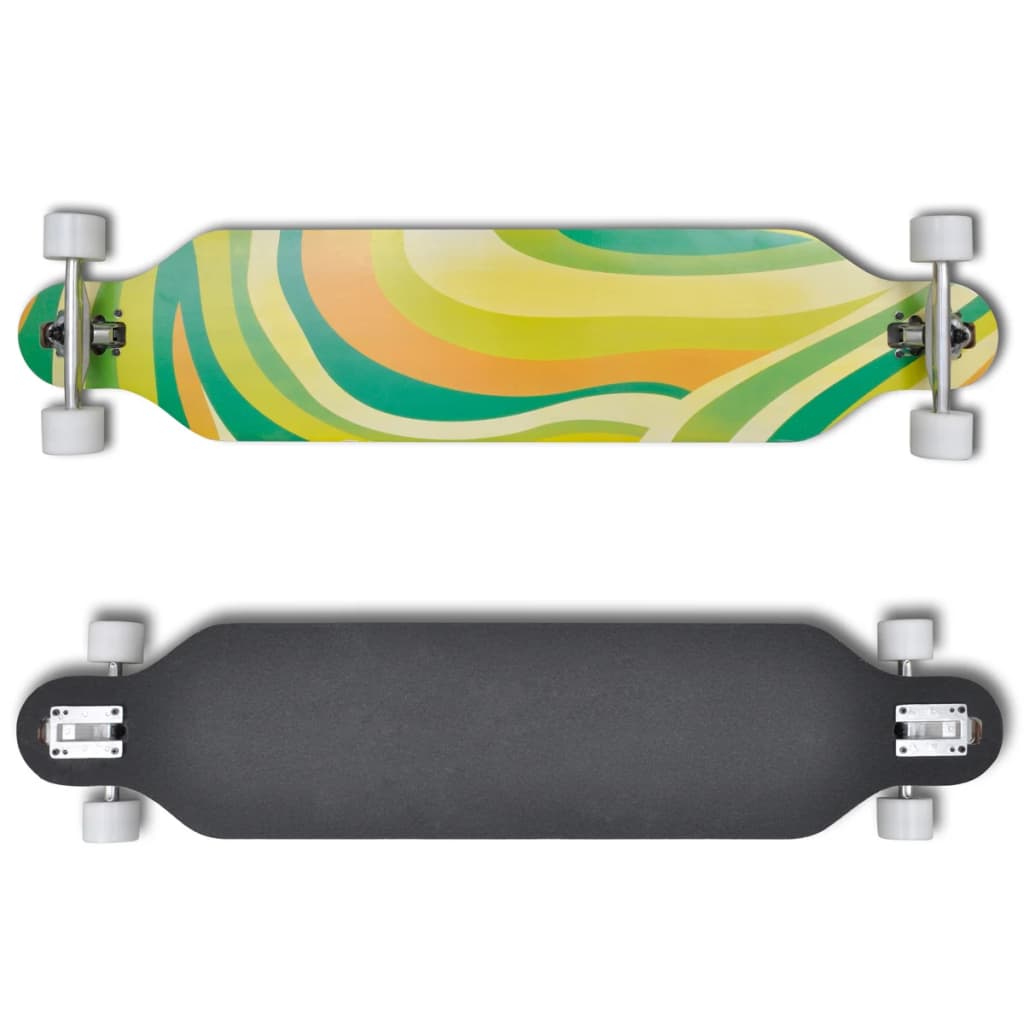 Skateboard Longboard Star Esdoorn Aluminium 107 Cm Groen 9&quot;