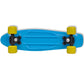 Retro Pennyboard Met Blauwe Bovenkant En Gele Wielen 6,1&quot;