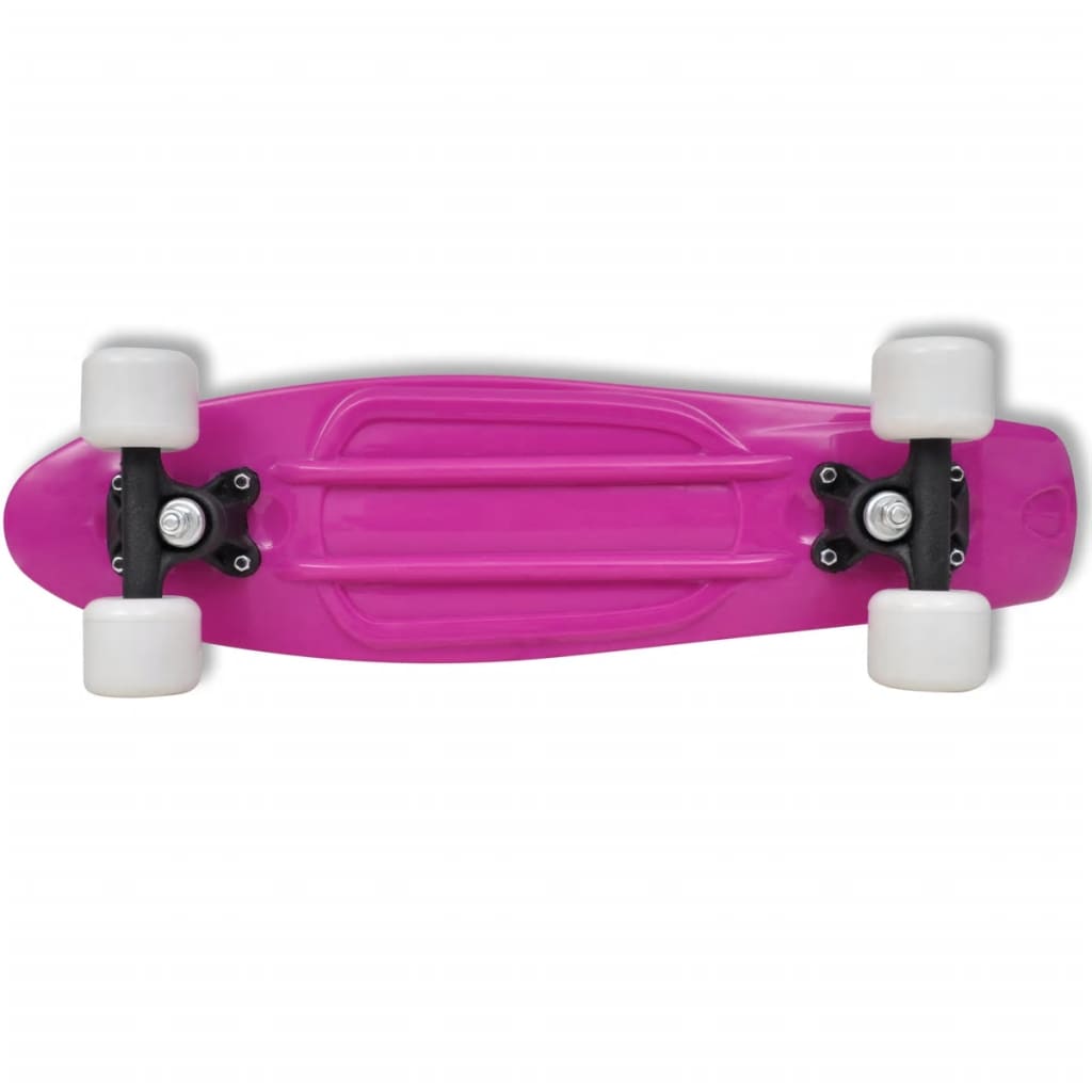 Retro Pennyboard Met Lila Bovenkant En Witte Wielen 6,1&quot;