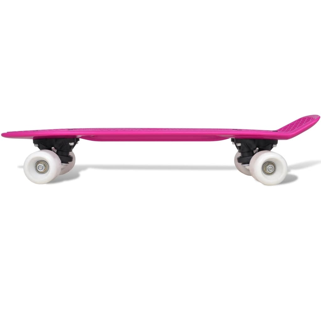 Retro Pennyboard Met Lila Bovenkant En Witte Wielen 6,1&quot;