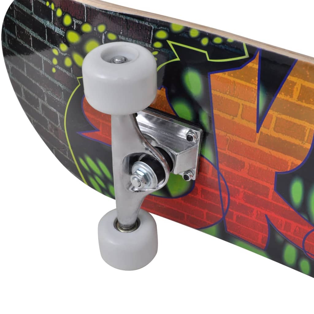 Ovaal Skateboard Met Graffiti Design 9-Laags Esdoorn Hout 8&quot;