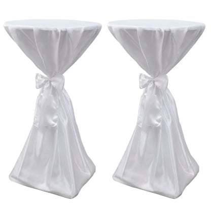 Statafelhoes Met Strik 60Cm Wit (2 Stuks)