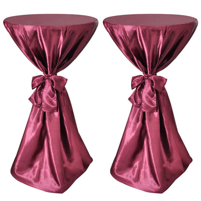 Statafelhoes Met Strik 60Cm Bordeauxrood (2 Stuks)