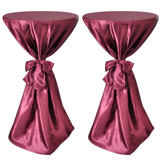 Statafelhoes Met Strik 60Cm Bordeauxrood (2 Stuks)