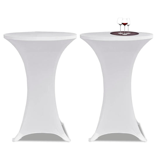 Statafelhoes Stretch Ø80Cm Wit (2 Stuks)