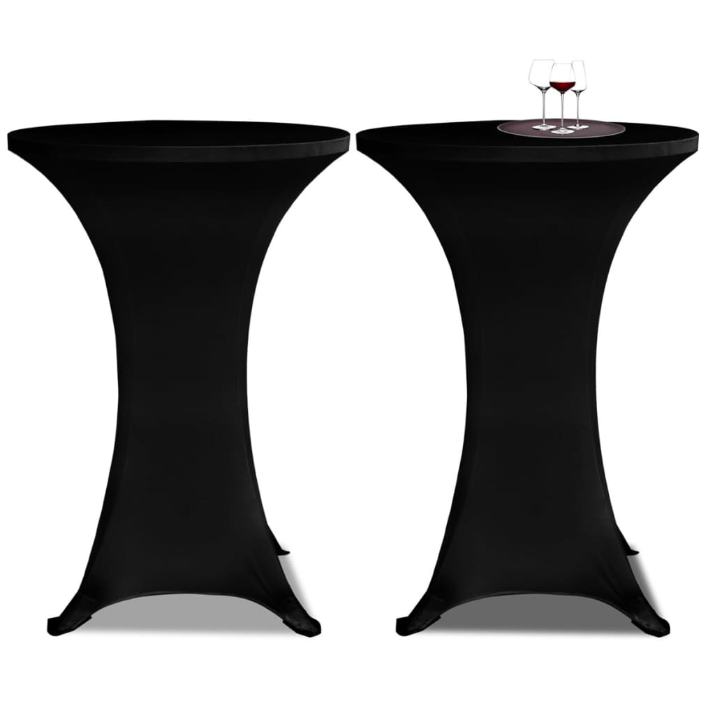 Statafelhoes Stretch Ø60Cm Zwart (2 Stuks)