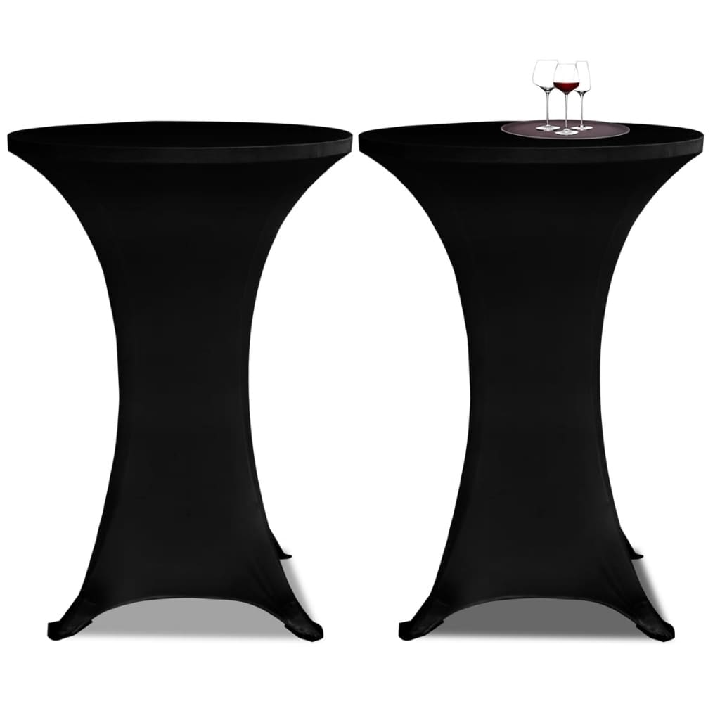 Statafelhoes Stretch Ø70Cm Zwart (2 Stuks)