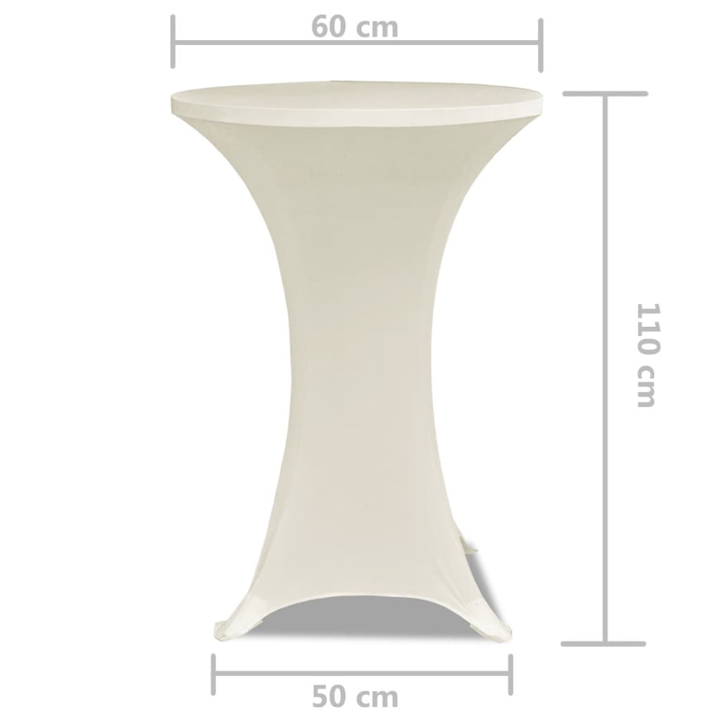 Statafelhoes Stretch Ø60Cm Crème (2 Stuks)