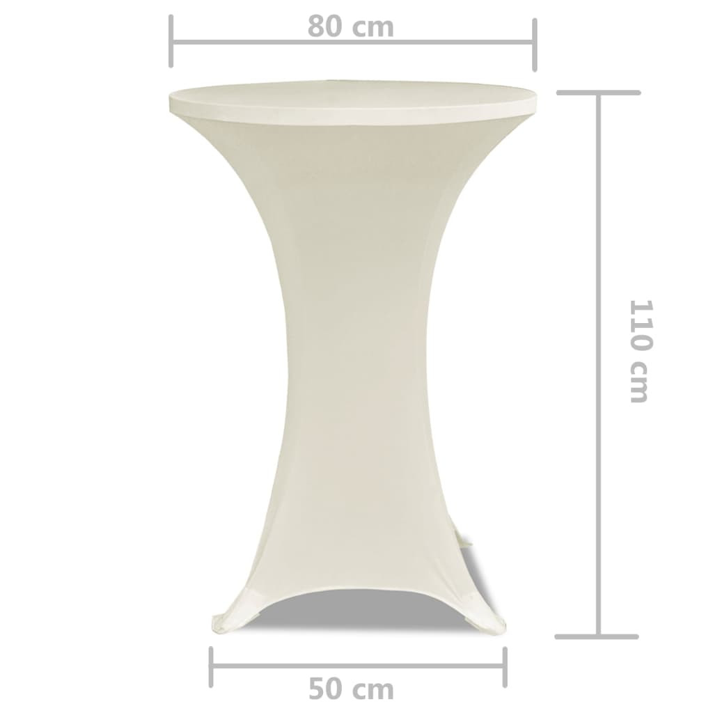 Statafelhoes Stretch Ø80Cm Crème (2 Stuks)