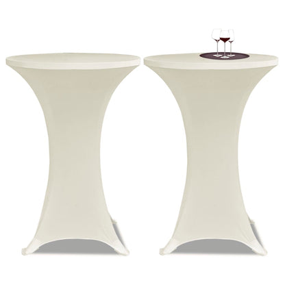 Statafelhoes Stretch Ø80Cm Crème (2 Stuks)
