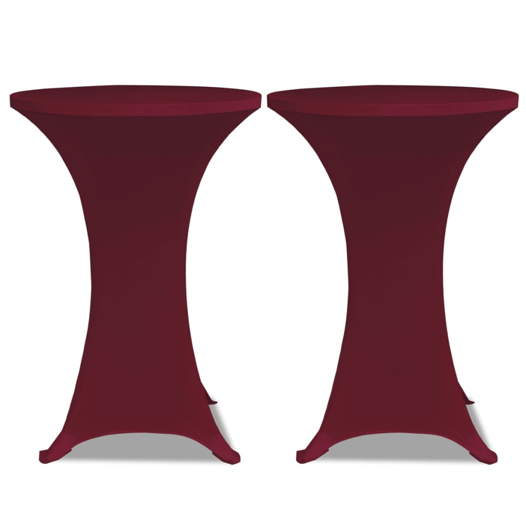 Statafelhoes Stretch Ø60Cm Bordeauxrood (2 Stuks)