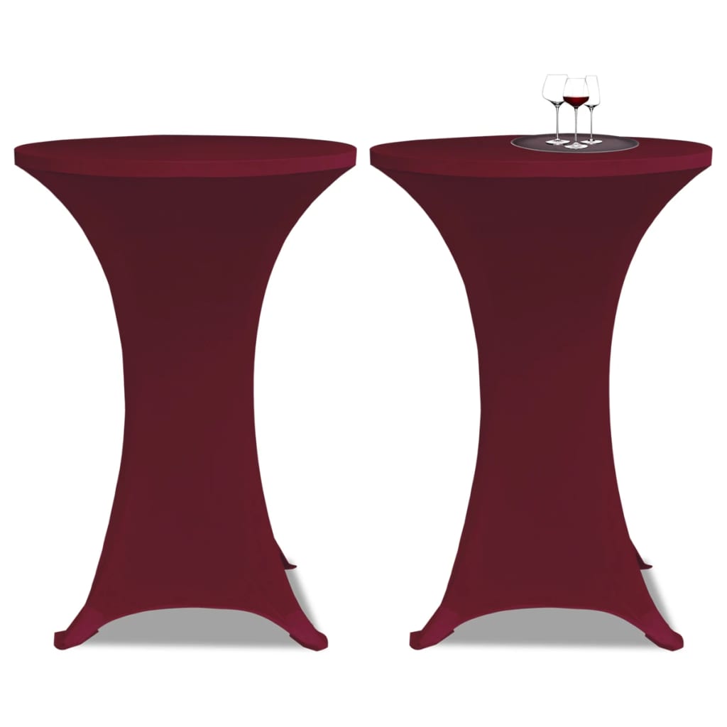 Statafelhoes Stretch Ø60Cm Bordeauxrood (2 Stuks)