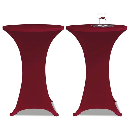 Statafelhoes Stretch Ø60Cm Bordeauxrood (2 Stuks)