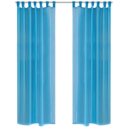 Gordijn Turquoise 140X175 Cm (2 Stuks)