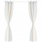 Gordijn Tafzijde Wit Met Metalen Ringen 140X245 Cm (2 Stuks)