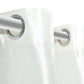 Gordijn Tafzijde Wit Met Metalen Ringen 140X245 Cm (2 Stuks)