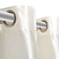 Gordijn Tafzijde Crème Met Metalen Ringen 140X245 Cm (2 Stuks)