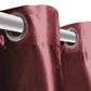 Gordijn Tafzijde Bordeaux Met Metalen Ringen 140X245 Cm (2 Stuks)