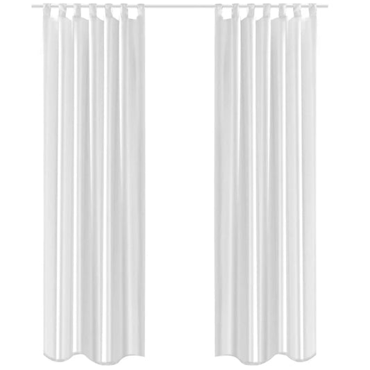 Gordijn Tafzijde Wit 140X245 Cm (2 Stuks)