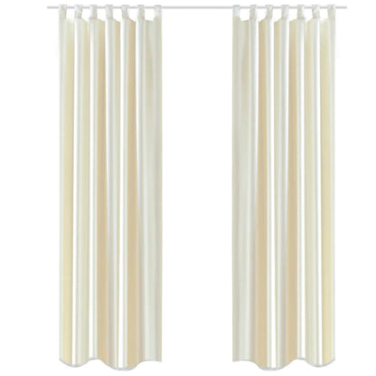 Gordijn Tafzijde Crème 140X245 Cm (2 Stuks)