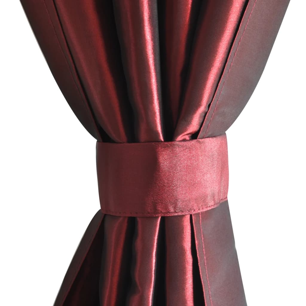 Gordijn Tafzijde Bordeaux 140X245 Cm (2 Stuks)