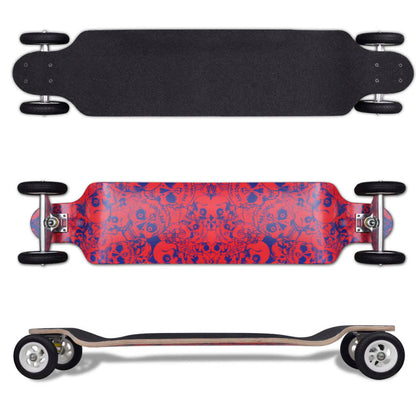Longboard Drop-Down Met Grote Wielen (Rood / 103 Cm)