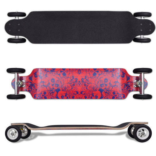 Longboard Drop-Down Met Grote Wielen (Rood / 103 Cm)