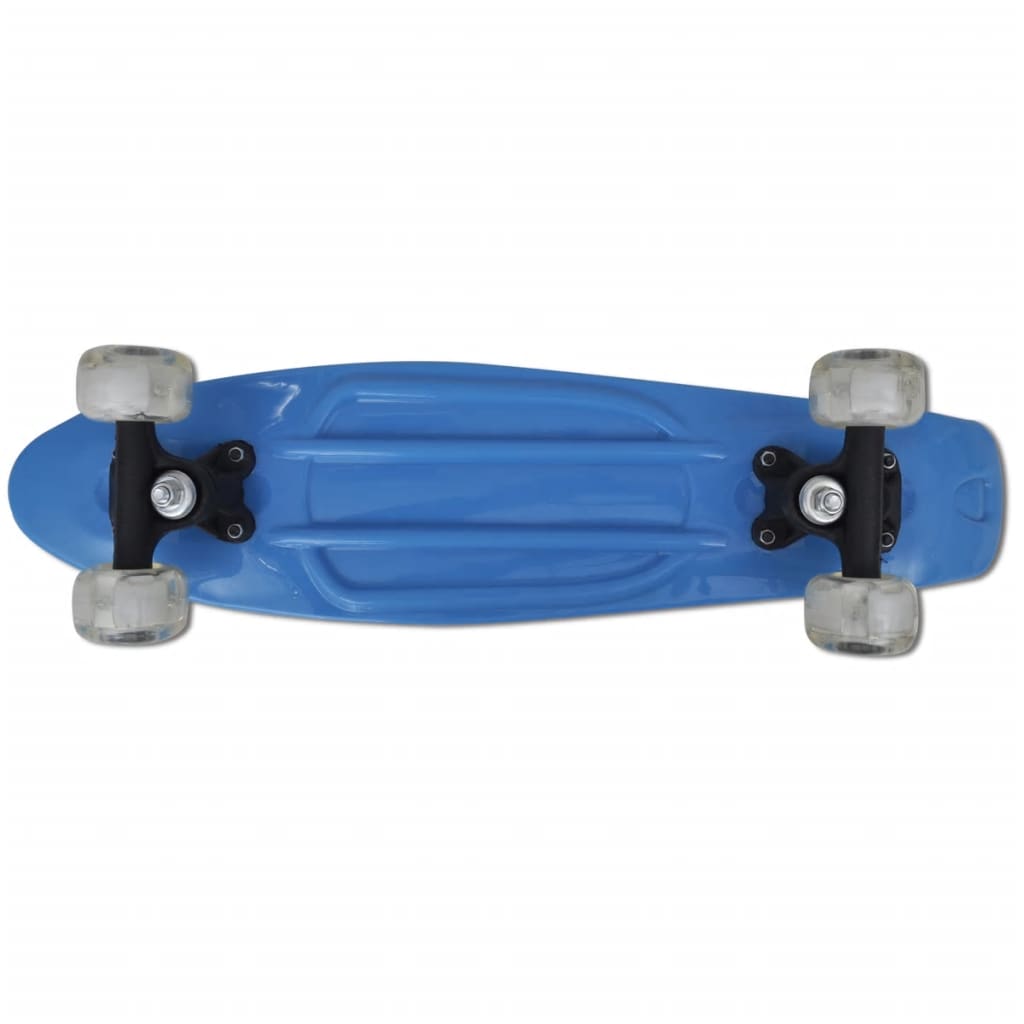 Pennyboard Retro Met Led-Wielen (Blauw)