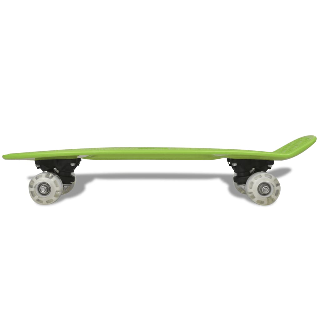 Penny Board Retro Met Led-Wielen Groen