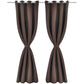 Gordijnen Met Metalen Ringen 135 X 245 Cm 2 Stuks (Bruin)
