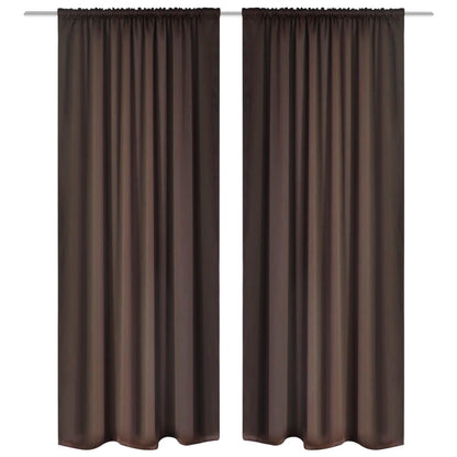 Gordijnen Met Gleuven 135 X 245 Cm Bruin 2 St