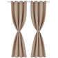 Gordijnen Met Metalen Ringen 135 X 245 Cm 2 Stuks (Creme)