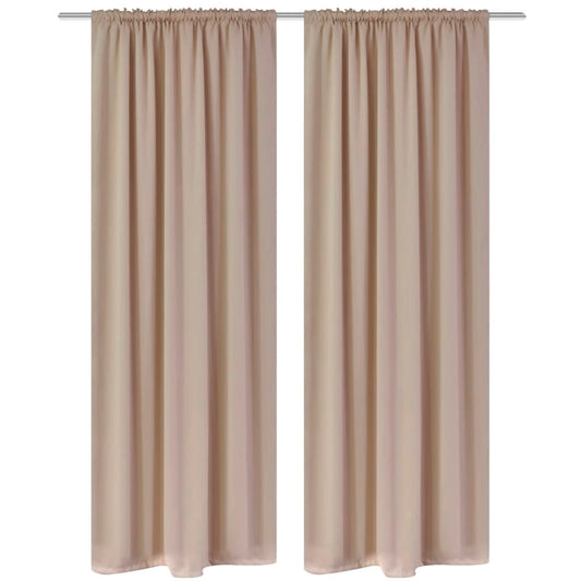 Gordijnen Met Gleuven 135 X 245 Cm Crème 2 St