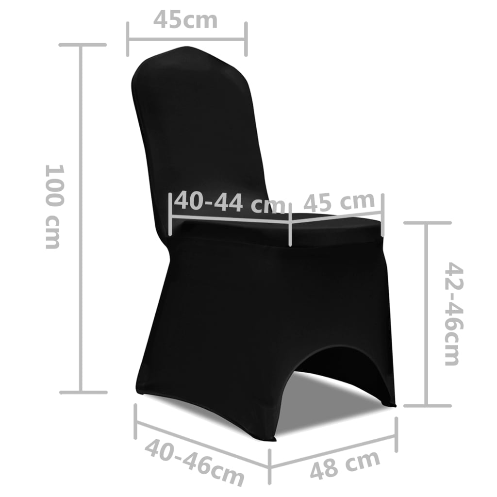 Hoes Voor Stoelen 50 Stuks (Zwart)