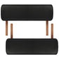 Inklapbare Massagetafel 2 Zones Met Houten Frame (Zwart)