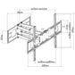 Tv-Beugel Met Dubbele Draaiarm Voor Aan Muur 600X400 Mm 37&quot;-70&quot;