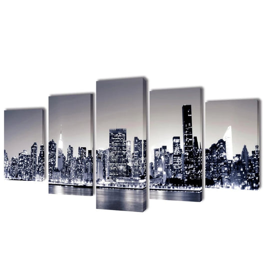 Canvasdoeken Monochroom New York Skyline 200 X 100 Cm