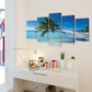 Canvasdoeken Zandstrand Met Palmboom 200 X 100 Cm