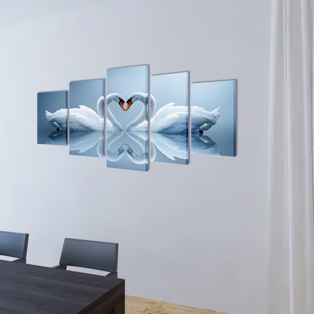 Canvasdoeken Zwaan 100 X 50 Cm