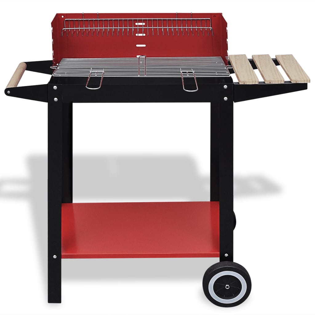 Houtskool Bbq Staand Met 2 Wielen