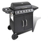Gasbarbecue 6+1 Branders Rvs Zwart