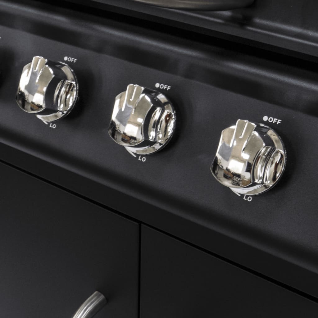 Gasbarbecue 6+1 Branders Rvs Zwart