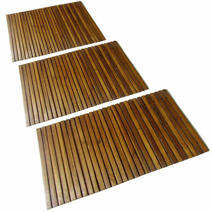 Badmat Acaciahout 80 X 50 Cm 3 Stuks