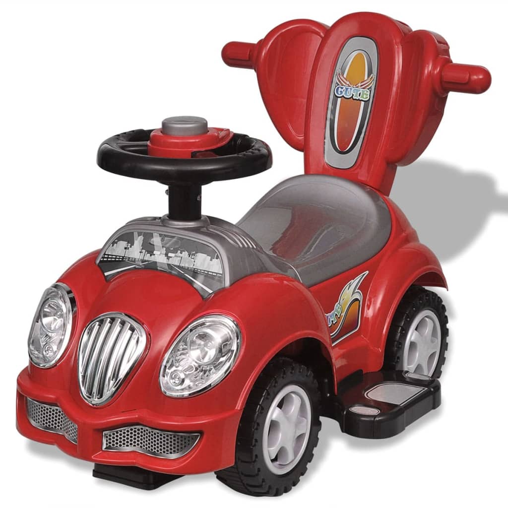 Loopauto Met Duwstang Rood