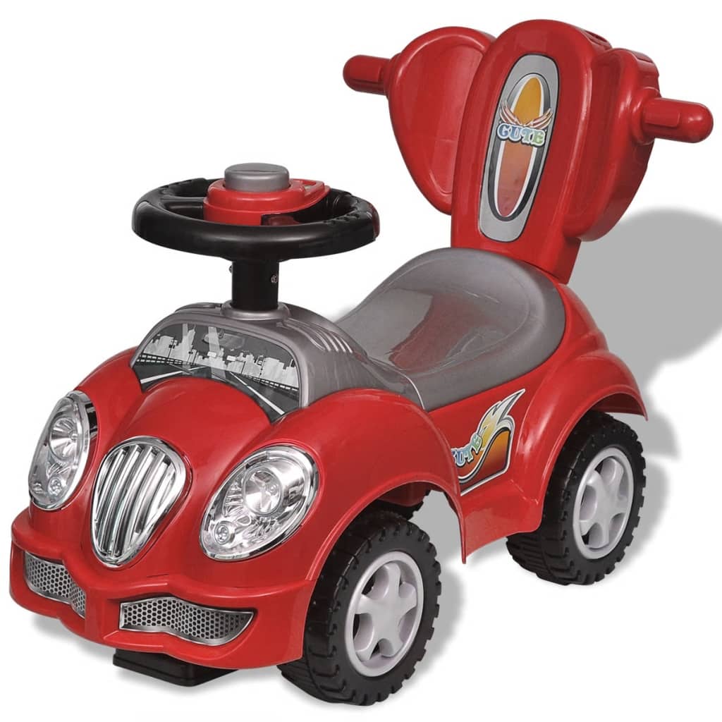 Loopauto Met Duwstang Rood