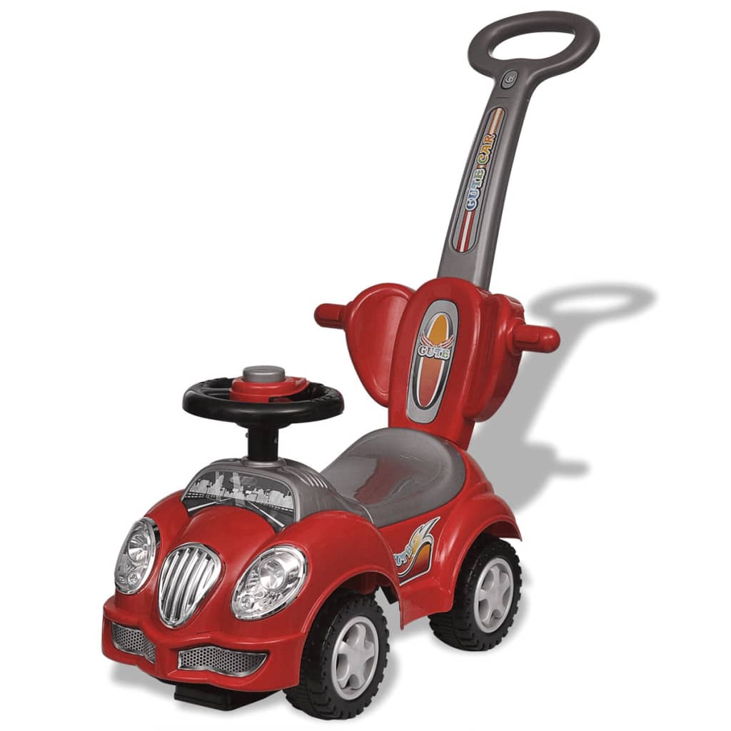 Loopauto Met Duwstang Rood