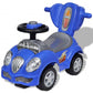 Loopauto Met Duwstang Blauw