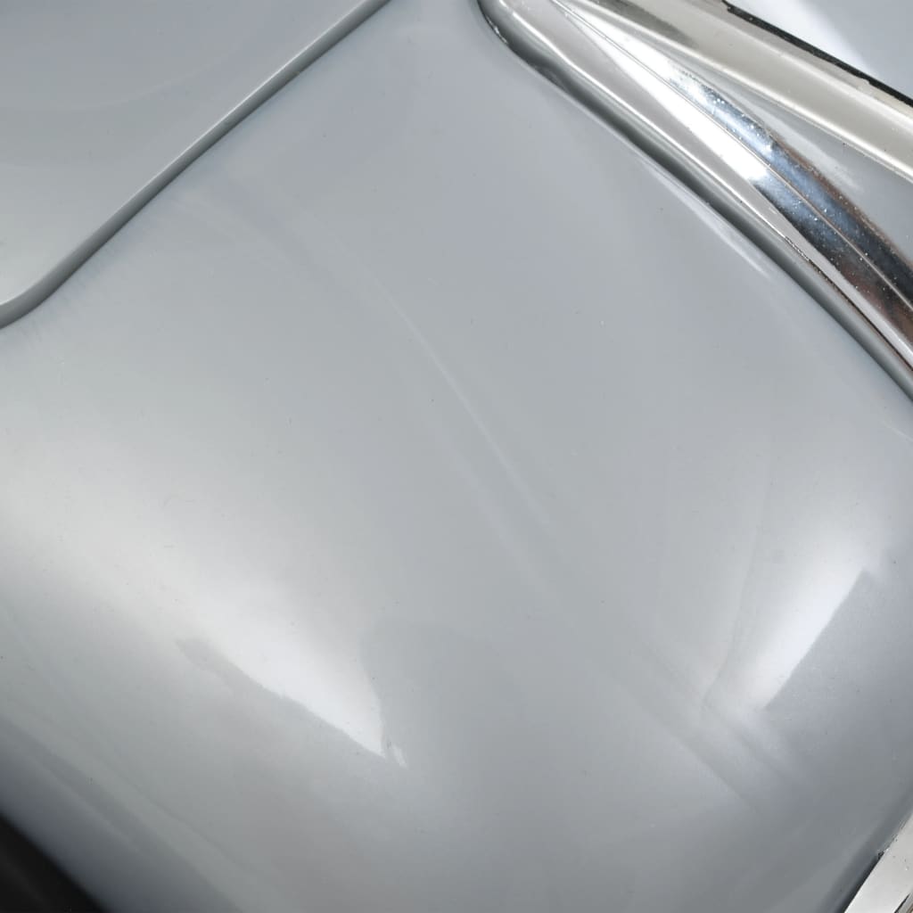 Loopauto Retro Met Duwstang Grijs